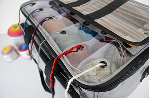 ArtBin Needleworks Project Bag, Portable Craft Tote, Grey - color: Gray, style: Needleworks Project Bag