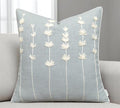 VAGMINE Embroidered Wildflower 20x20 Throw Pillow Cover, Robins Egg - color: Robins Egg-daisy, size: 20" x 20" (Pack of 1)