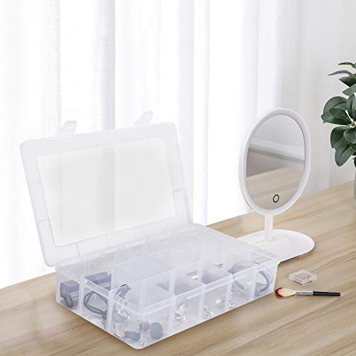 Gospire 15 Large Grids Clear Plastic Box Organizer with Removable Dividers - color: Clear-15 Grids