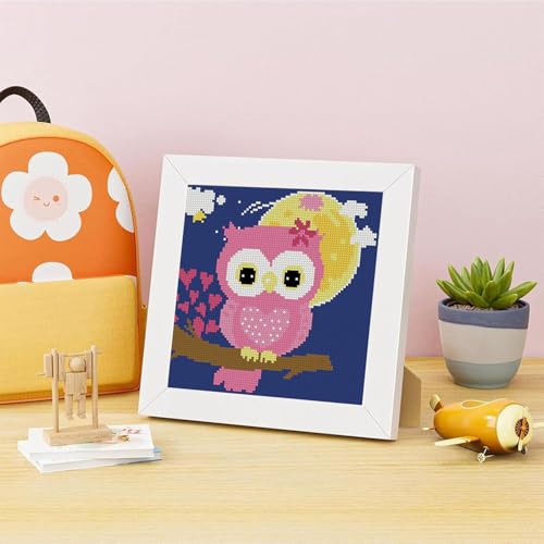 Lzyueyuan Owl Stamped Cross Stitch Kits for Beginners, Cross Stitch for Adults with Framed,Crafts for Girls 8-12 Embroidery Kit,11CT Cross-Stitch Arts and Crafts for Adults 8.7inX8.7in - color: Cross Stitch-1222-7