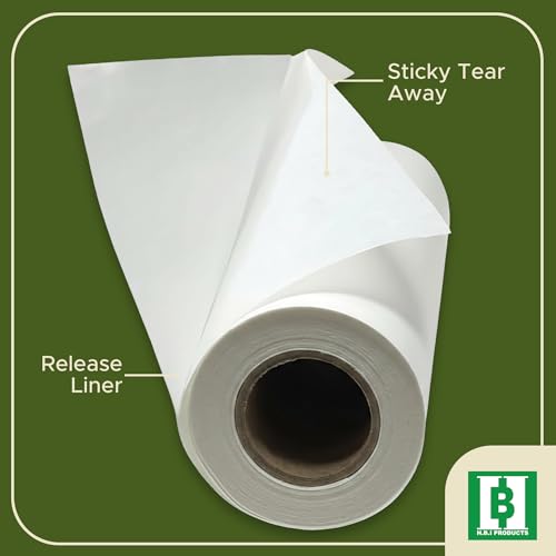 HBI Peel & Stick Tear Away Embroidery Stabilizer Roll, 12 in x 10 yd - size: 12" x 10 Yds