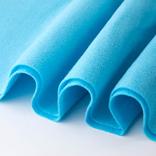 HaoFeijh Felt Fabric 36 * 36 Inch Wide 1.6mm,Fabric Sheets Soft Woven Acrylic Craft Fabric for DIY Craft Work Sewing Patchwork,Craft Felt - color: Sky Blue, size: 1
