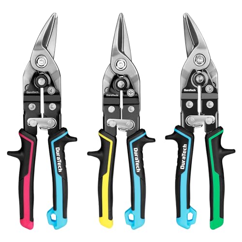 DURATECH 3PCS 10" Aviation Snips Set, Left, Right & Straight Cut - style: Left/Straight/Right