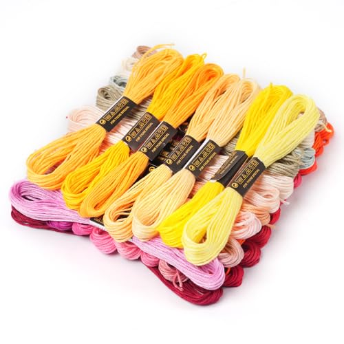 190 Skeins Rainbow Color Embroidery Floss Friendship Bracelet String Cross Stitch Embroidery Thread Cotton Floss Bracelet Yarn, Craft Floss