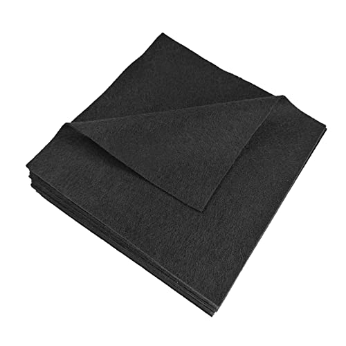 Jtnohx Soft Felt Fabric Flexible Craft Felt Sheets Black 6" 20Pcs 1.4mm - color: Black