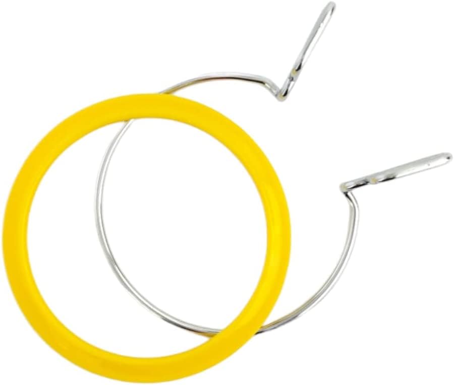 Nurge Metal Embroidery Hoops - Premium Spring Tension Embroidery Hoop for Cross Stitch - Durable Ring with Quick Release Safety Clip - Ideal for Crafters,Beginners & Professionals - Yellow - Small - color: Yellow, size: Small