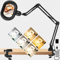 Magnifying Glass with Light and Clamp, 5in 12X 30X Extended Arm - size: 5IN-2