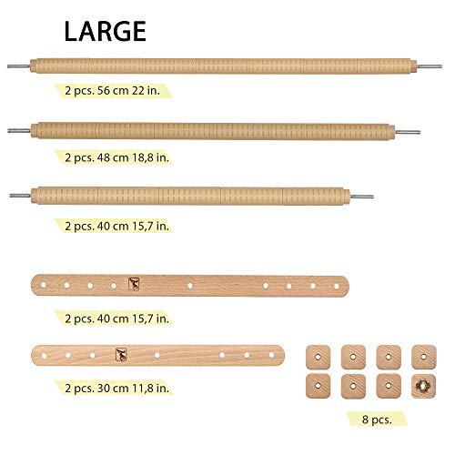 Arabeska Cross Stitch Scroll Frame Set with Plastic Clamps from Beech Hardwood Different Sizes (S/L/SE) (Large)