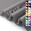 Felt Fabric Sheets 18" x 18" (2 Pack) 1.6mm Soft Craft Felt, Dark Grey - color: Dark Grey