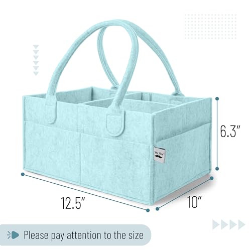 Mr. Pen- Baby Diaper Caddy Organizer, Light Blue - color: Mint Whisper, size: 1 Pack, Regular