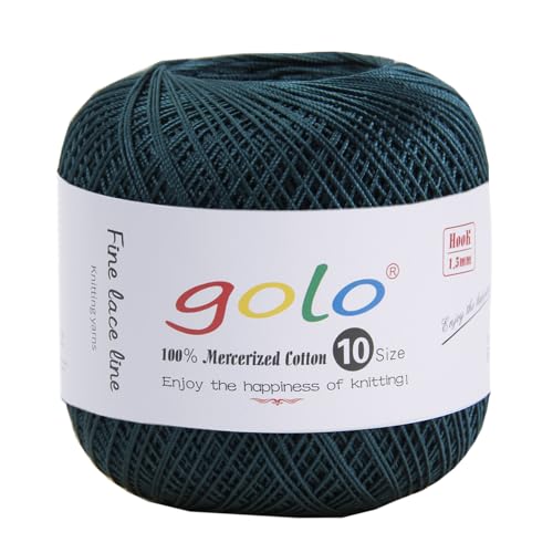 golo Crochet Thread Crochet Yarn for Crocheting Cotton Yarn for Hand Knitting 212 - color: 212 Feather Blue
