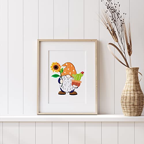 Nuberlic Embroidery Kit for Beginners Adults with Gnome Pattern - color: Kit 1