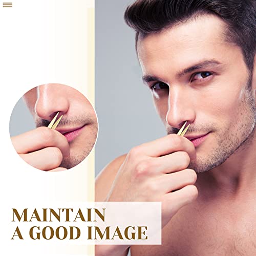 Mudder 5 Pcs Small Facial Hair Scissors Straight Tip Grooming,Gold - color: Gold