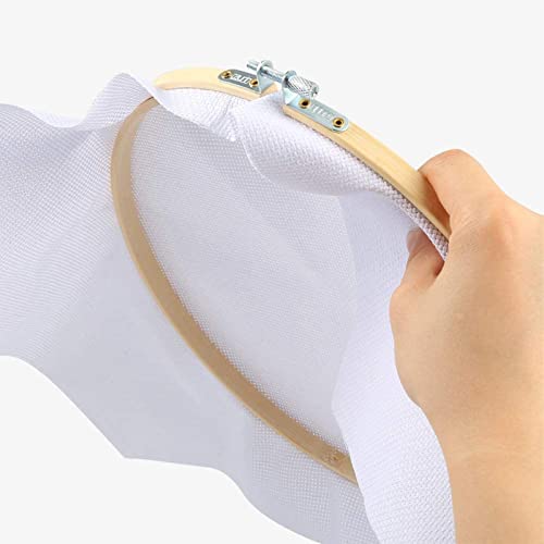 Caydo Aida Cloth 11 Count White Classic Reserve Cross Stitch Fabric Embroidery Fabric Squares 39 by 60 Inch Big Size (Pack of 2) - color: White, size: 11 Count (Pack of 2)
