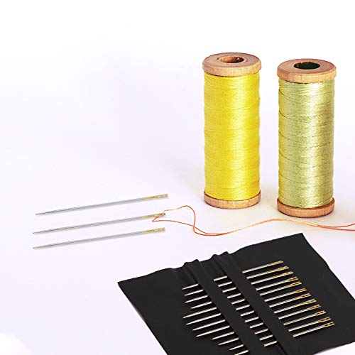 AIEX 48pcs Self Threading Needles, Blind Needles