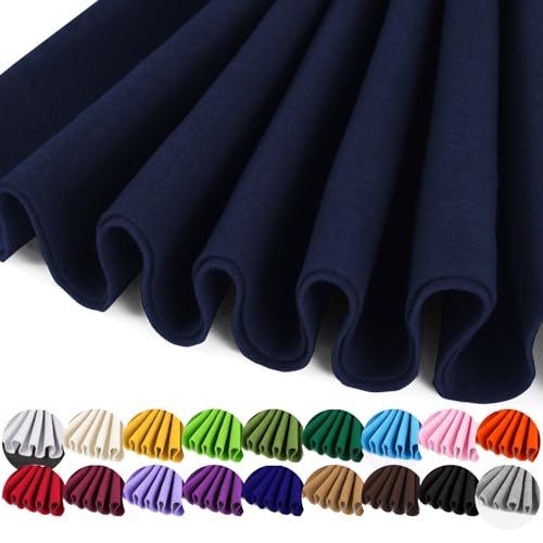 IONTACH 36" X 36" Navy Blue Soft Felt Fabric 1.6mm Thick - color: Navy Blue, size: Soft - 36" X 36"