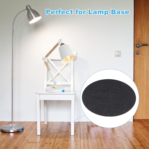 PATIKIL 4 Inch Diameter Lamp Base Felt, 20Pack 2mm Thickness Round Soft Adhesive Non-Slip Anti-Scratch Backed Felt for Lamp Furniture DIY Craft, Black - color: Black, size: 4 Inch