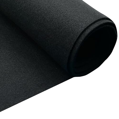 EOVEA | Acrylic Felt Fabric by The Yard | 72" Wide | 1.6mm Thick | Soft & Durable Non-Fraying Felt | for DIY Crafts, Sewing, Upholstery, Costumes & Padding(Black, One Yard) - color: Black, size: 1 Yard