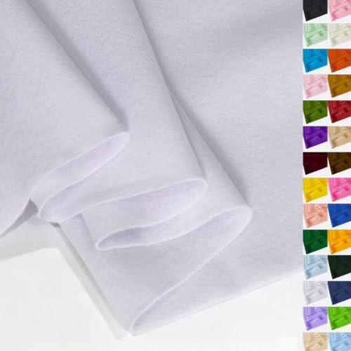 White Felt Fabric 36" X 36"(1 Square Yard) 1.6mm Thick Soft Felt Sheet - color: White