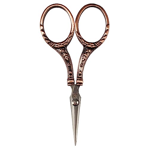 JubileeYarn Decorative Floral Embroidery Craft Scissors - Copper - 1 Scissor - color: Decorative Floral - Copper, size: 1 Scissor