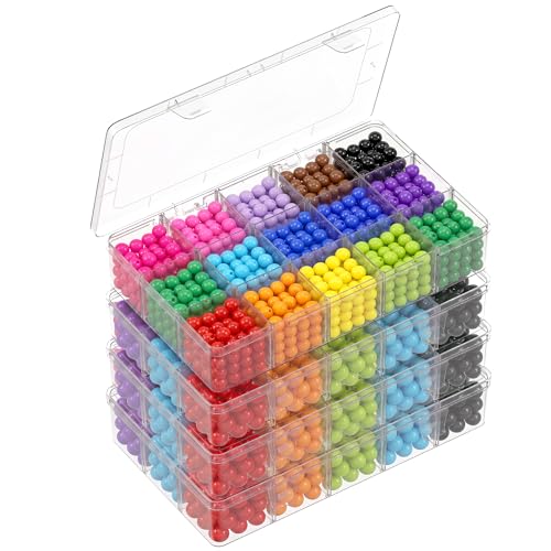 4 Pack 15 Grids Clear Organizer Box with Dividers, 10.4 x 7.1 x 2.2 in - color: 4 Pack, size: 15 Grids(10.4 x 7.1 x 2.2 inch)
