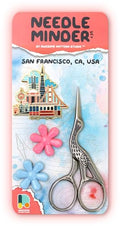 Awesome Pattern Studio Needle Minder Set - San Francisco Magnetic Needle Minder + 2 Needle Threaders + Crane Scissors. Enamel Pin for Cross Stitch, Embroidery and Craft - size: San Francisco Set #2