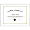Golden State Art 8.5x11 Silver Aluminum Certificate Frame Real Glass Front - color: Silver (No Mat)