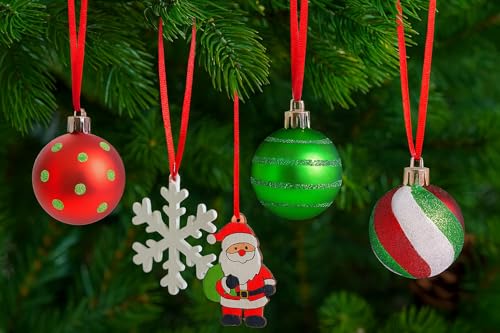 100Pcs Christmas Ornament Ribbon Hangers, Hand Tied Christmas Ornament String Ribbon Loops for Ornament Hanging Christmas Tree Hanging Decorations Red, and DIY Crafts, Red Ribbon Ornament Hangers