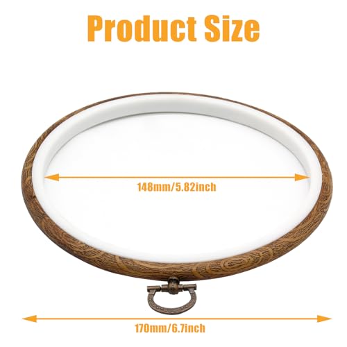 Auvotuis 3Pcs 5.7 Inch Round Embroidery Hoops