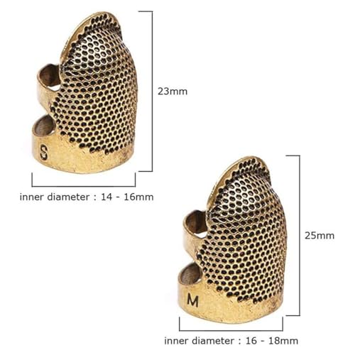 Generic Adjustable Metal Thimble Protector Finger Guard for Quilting, Embroidery, Needlework, DIY Handcraft Projects