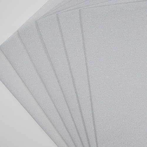 KCS 6 pc of 12" x 18" 30cmx45cm high Count Counted Cotton Aida Cloth Cross Stitch Fabric (32CT,White Opal) - color: White Opal, size: 32CT