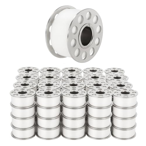 Mandala Crafts Transparent 15J SA156 Prefilled Bobbin Thread, 144 PCs - color: Transparent, size: Size A 144 X 142 Yards