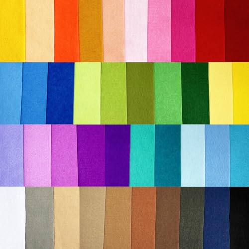 120 Pcs Soft Felt Squares Sheets Bulk, 12"x12", 1.4MM Thick
