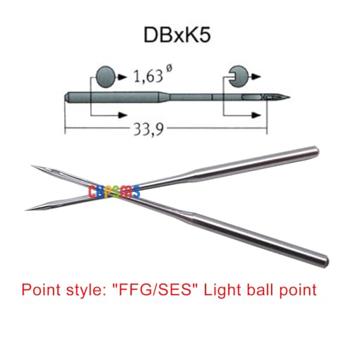 ckpsms Groz-Beckert Needle in Clear Plastic box-100PCS Groz Beckert DBXK5 FFG/SES Industrial Embroidery Needles Compatible with/Replacement for Tajima Brand Barudan Brand SWF Brand (Size:75/11)