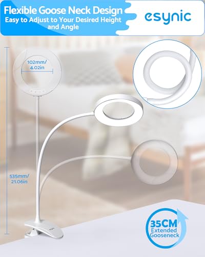 eSynic Desktop Magnifying with 40 LED Lights-Blue Light Blocking