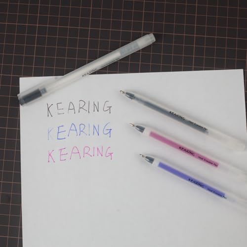 KEARING 4 Colors Heat Erasable Fabric Pens - Dual Removal Sewing Markers