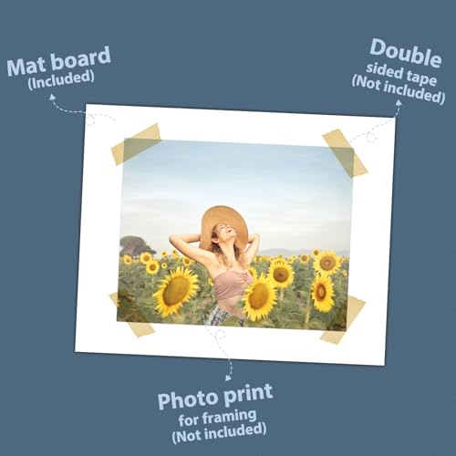 Golden State Art 4x6 White Uncut Picture Mats Matboards, Pack of 10 - size: 4x6