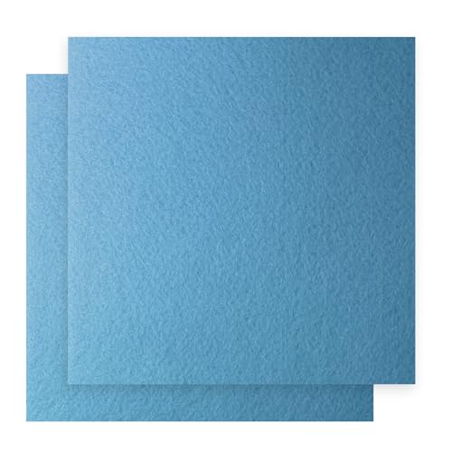 12" x 12" Felt Fabric Sheets for Crafts, Squares Felt Fabric Sheets, 1mm Thick, Non-Woven Felt Paper for DIY Sewing Craft, 2pcs (Light Sky Blue) - color: Baby Blue