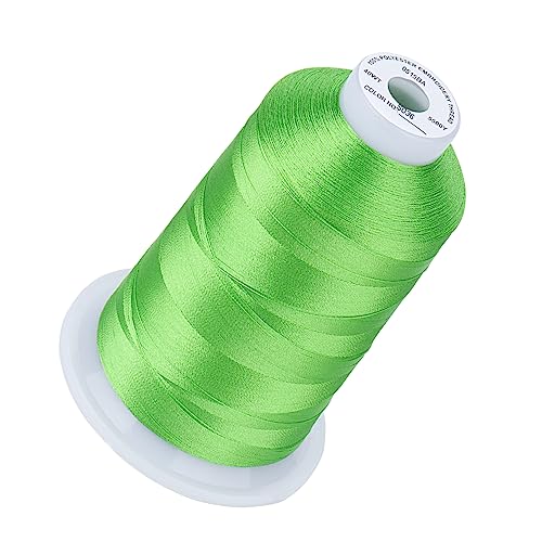 Simthread 5000M 40WT Polyester Embroidery Thread, Apple Green S036 - color: AppleGreenS036