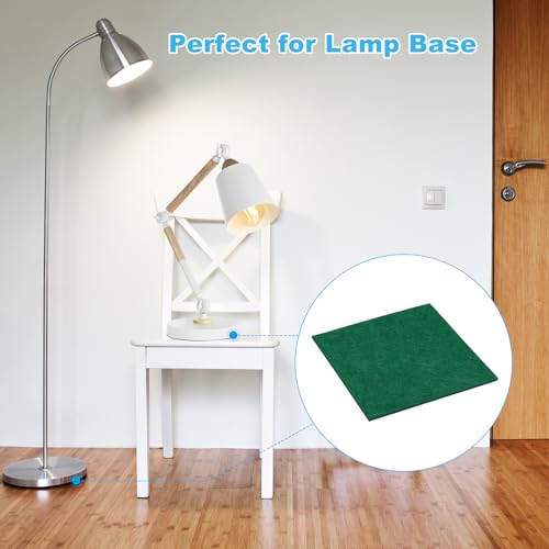 PATIKIL 4x4 Inch Lamp Base Felt, 6Pack 3mm Thickness Square Felt Furniture Pad Soft Adhesive Non-Slip Anti-Scratch Backed Felt for Lamp Furniture DIY Craft, Dark Green - color: Dark Green, size: 4x4 Inch