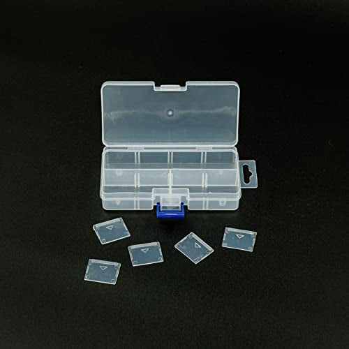 ELEMENT 115 25-Pack Small Plastic Storage Box Case Container with 8 Grid Dividers 2.45" x 5.2" x .97" for Beads, Tackle Box, Fishing Hooks, Bobs, Buttons, Jewelry Grid Size: 1.25" x 1.2" Party Favors