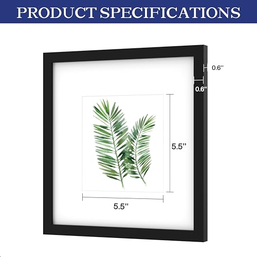 An&He 10x10 Picture Frames Set of 4, Displays 6x6 with Mat or 10x10 Without Mat Photos, Square Collage Wall Decor for Gallery, Wall Decor, Black - color: Black-4, size: 10x10