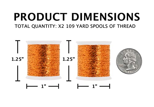 Mandala Crafts Metallic Dark Orange Embroidery Floss for Sewing, 218 Yds - color: Dark Orange, size: 200M 218 Yards