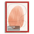 Arc-Shaped Suede 18x24 Frame - Single Frame, Elegant Red 18 x 24 Poster Frame with Matte Gold Double Border for Artwork, Puzzles, Photos, and Movie Posters