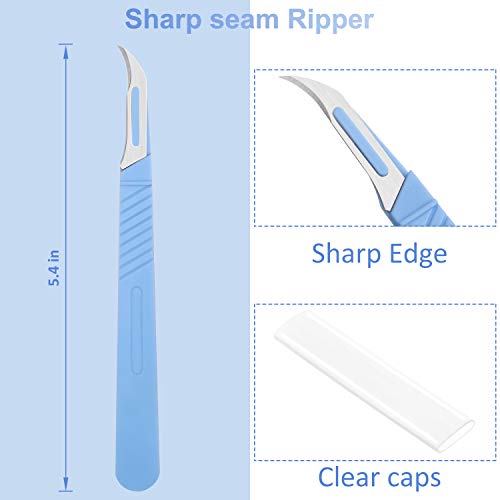 Mudder 10 Pcs Seam Rippers for with Protective Case Bulk, One Size - style: One Size
