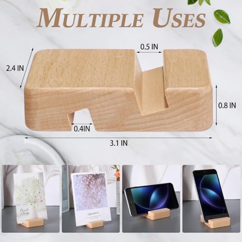 Cinnvoice 10 Pcs Embroidery Hoop Display Stand Wooden Base Holder