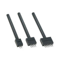Leather Round Hole Punching Tool 3pcs Prong Punch Tool Set with 2/4/6 Prong Options for Precise Round Hole Punching DIY Leather Craft (4MM) - size: 4MM