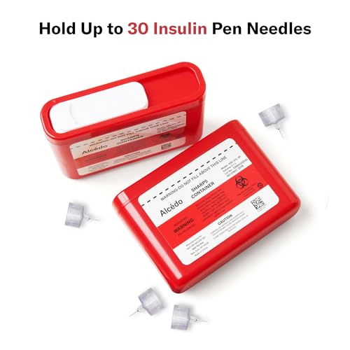 Alcedo 0.1L Portable Sharps Container (10-Pack) for Travel Use