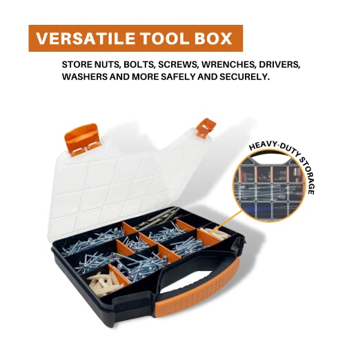 Massca Small Parts Organizer Box, Organize Screw, Hardware Case and Storage