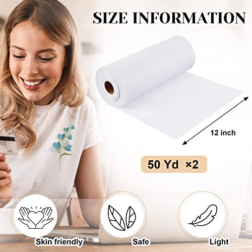 Geosar 2 Rolls 12'' X 50 yd Tear Away Embroidery Stabilizer Backing